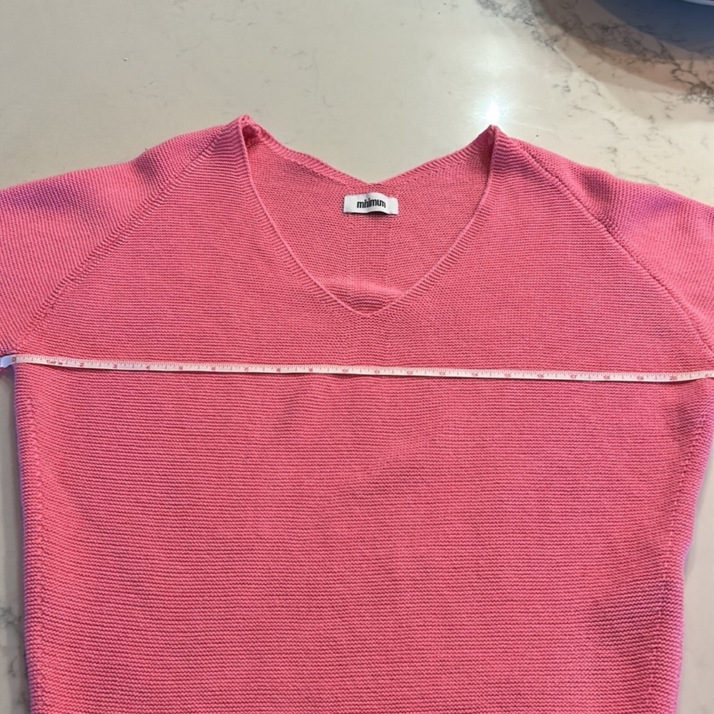 Pink V Neck Sweater M - Picture 3 of 6